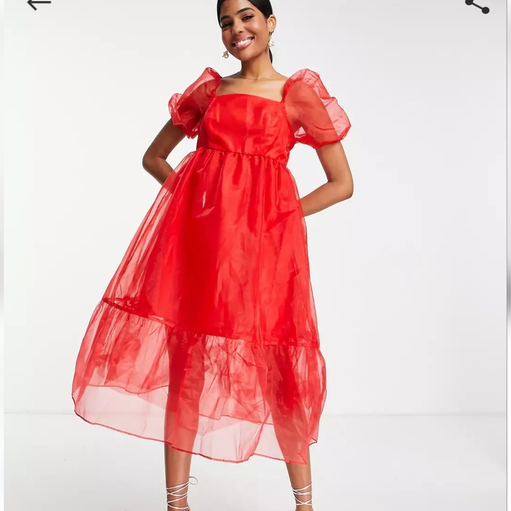 Collective the Label oversized puff sleeve dress